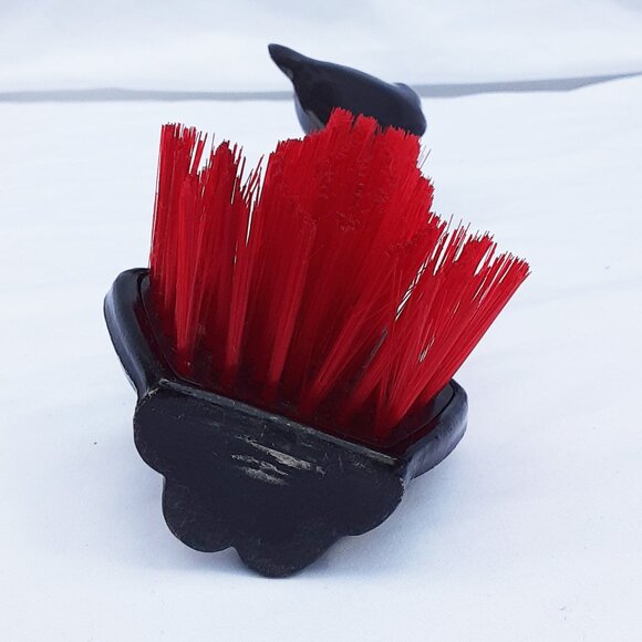 COLLECTIBLE Black Cat Lint Brush with Red Bristles | Vintage Mid Century Modern - Picture 11 of 12